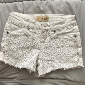 White Denim Shorts